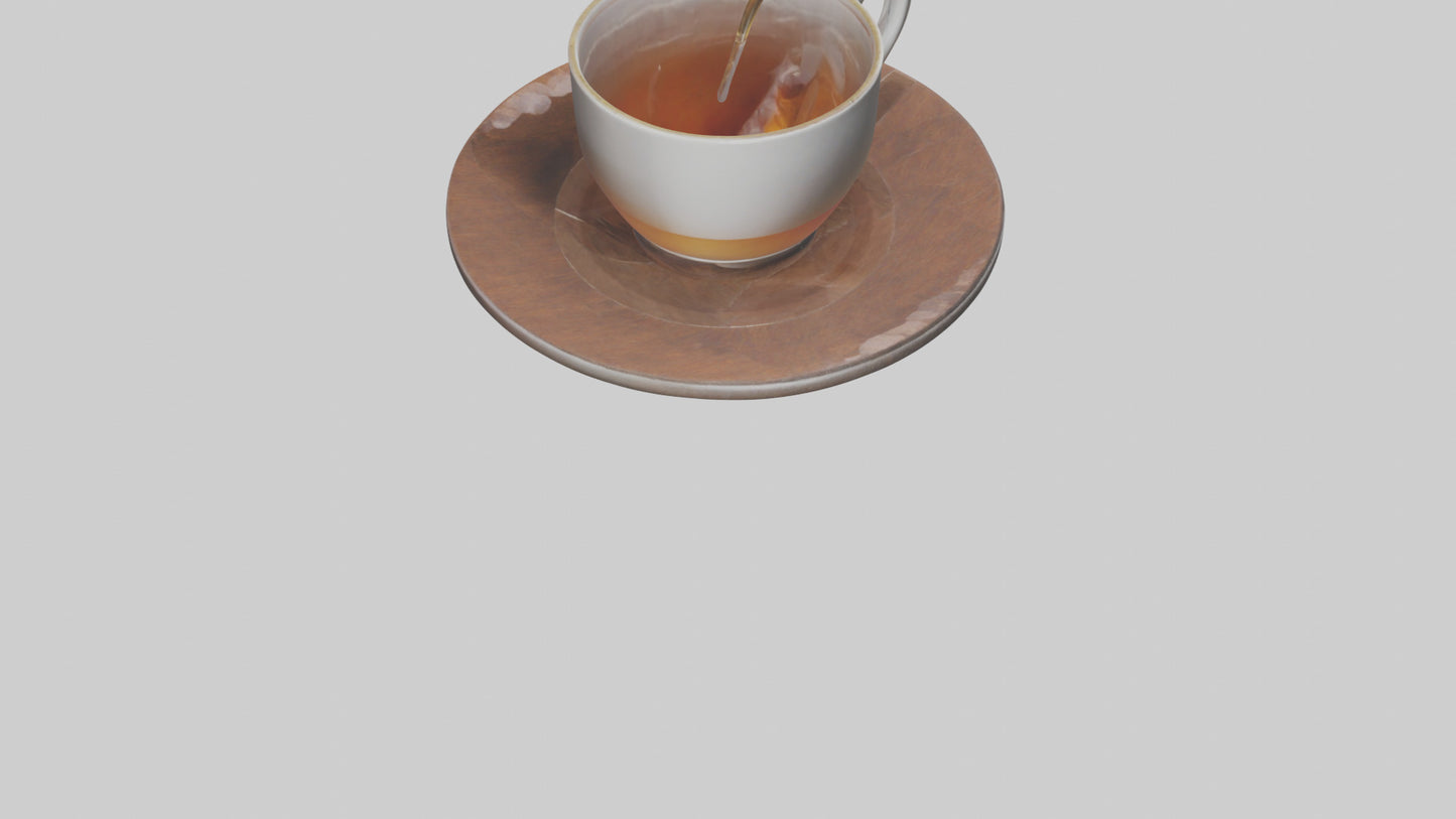 Hot tea model VR / AR / low-poly