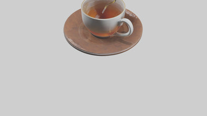 Hot tea model VR / AR / low-poly