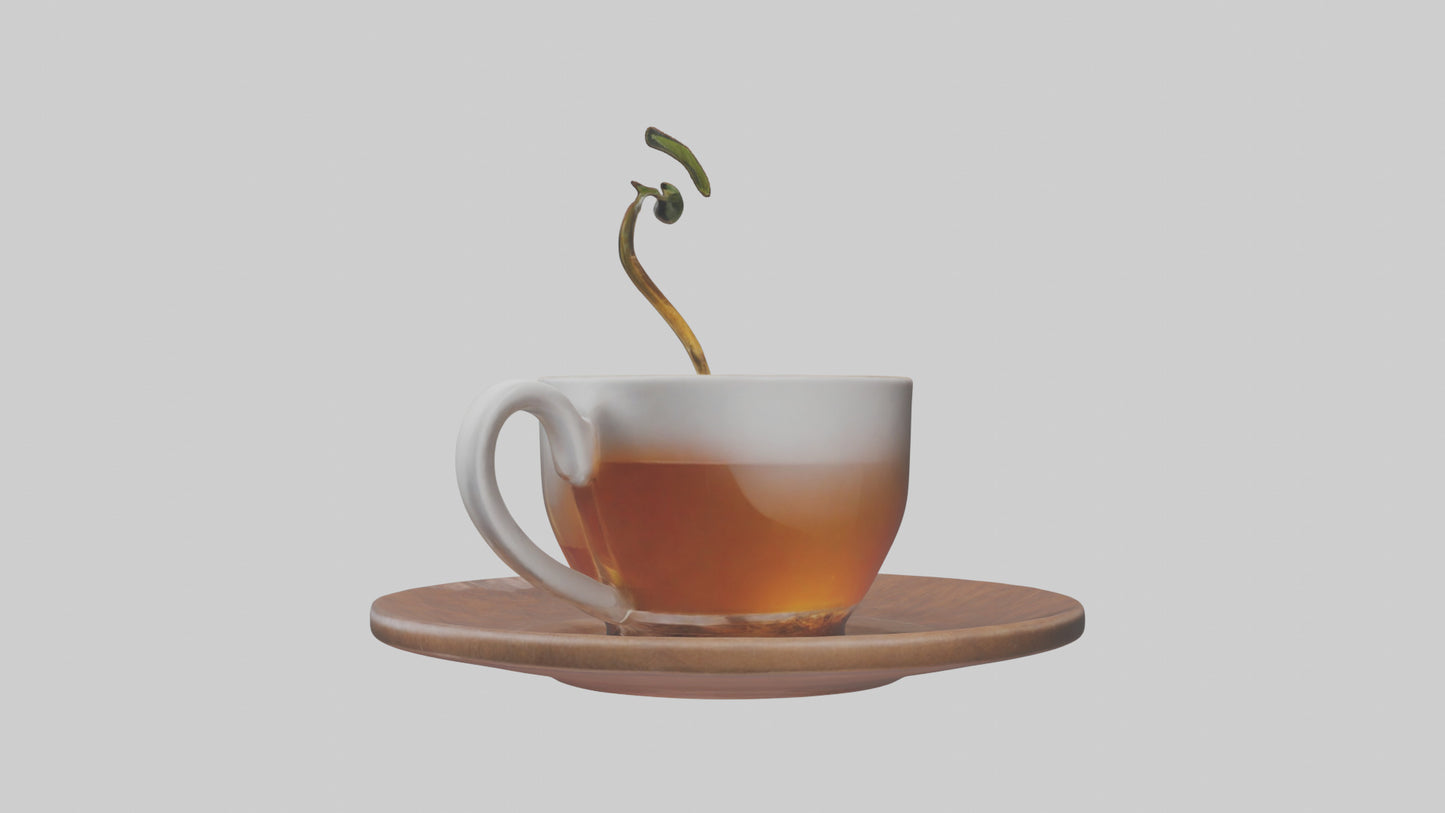 Hot tea model VR / AR / low-poly