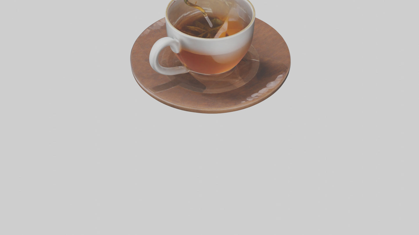 Hot tea model VR / AR / low-poly