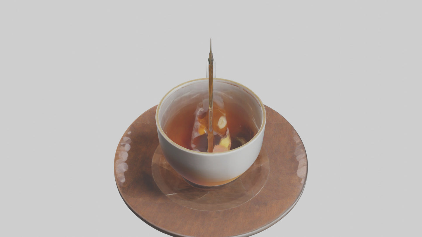 Hot tea model VR / AR / low-poly