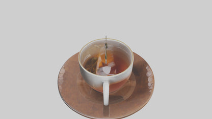 Hot tea model VR / AR / low-poly