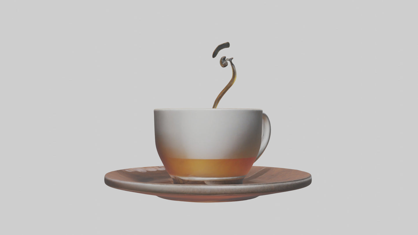 Hot tea model VR / AR / low-poly