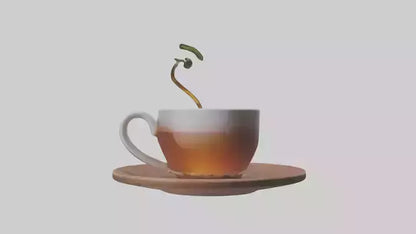 Hot tea model VR / AR / low-poly