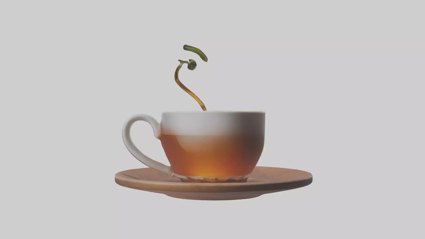 Hot tea model VR / AR / low-poly