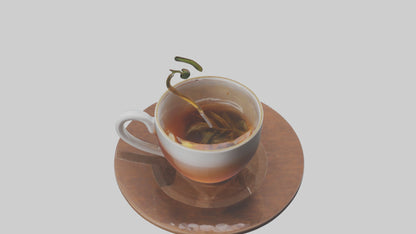 Hot tea model VR / AR / low-poly