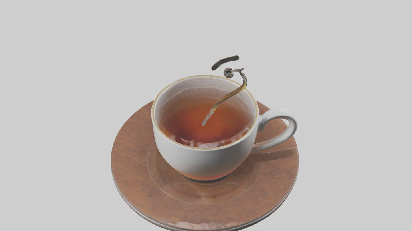 Hot tea model VR / AR / low-poly