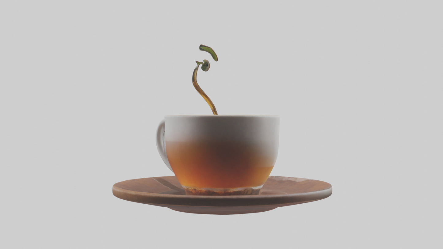 Hot tea model VR / AR / low-poly