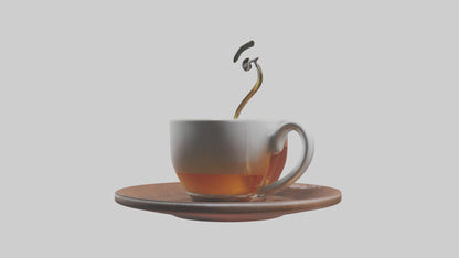 Hot tea model VR / AR / low-poly