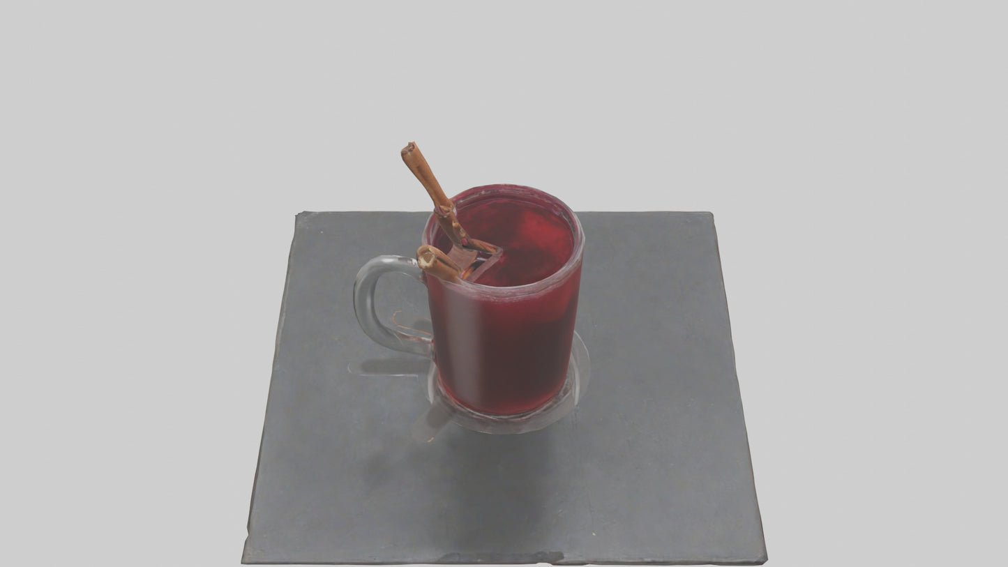 Hot wine punch model VR / AR / low-poly