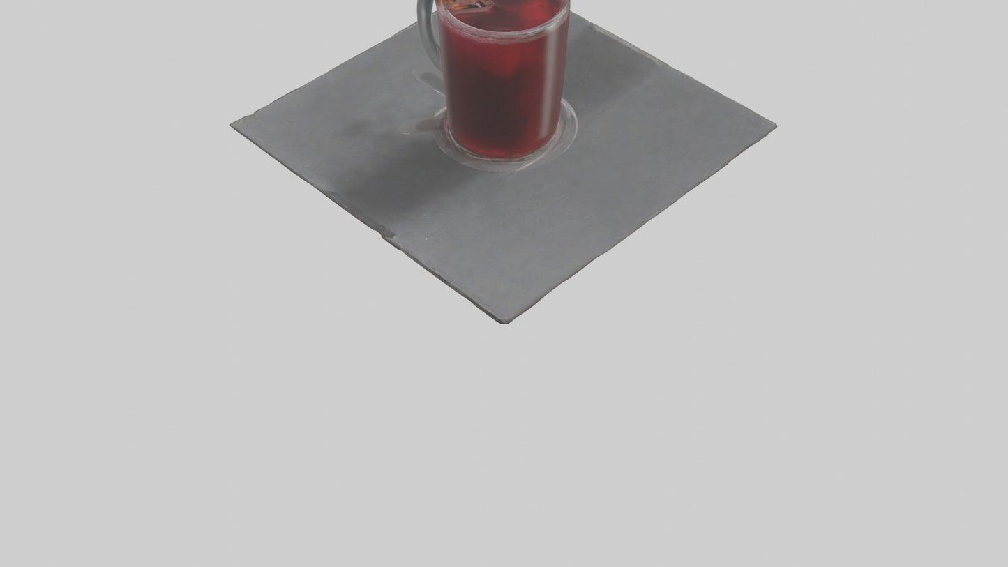 Hot wine punch model VR / AR / low-poly