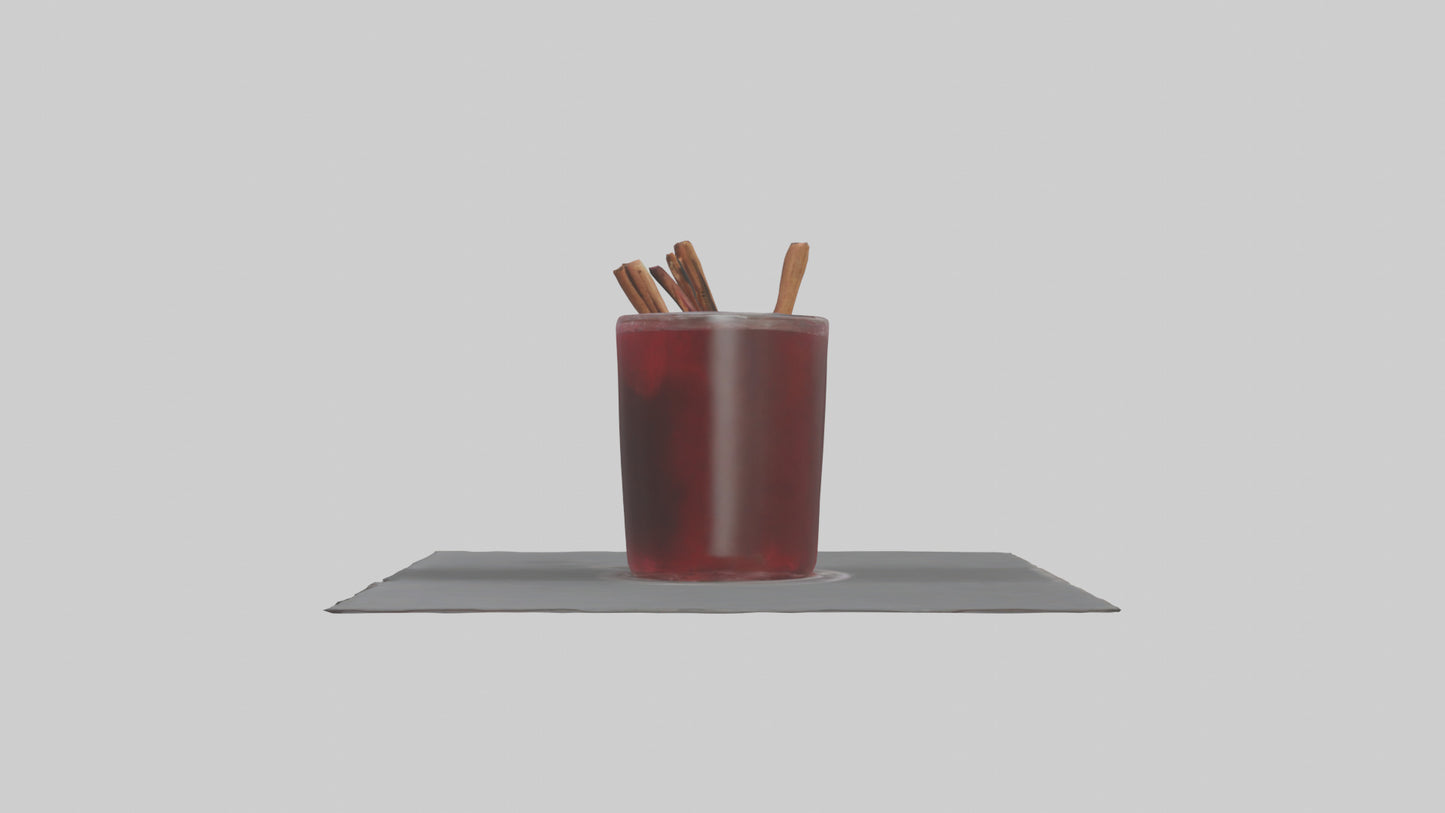 Hot wine punch model VR / AR / low-poly