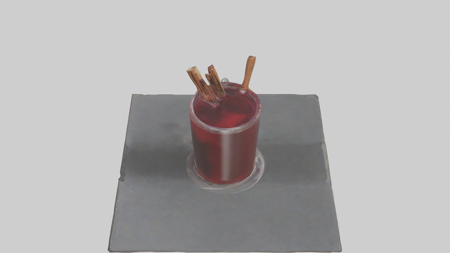 Hot wine punch model VR / AR / low-poly
