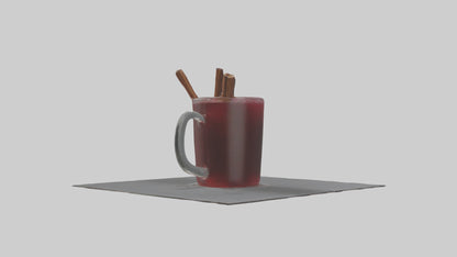 Hot wine punch model VR / AR / low-poly