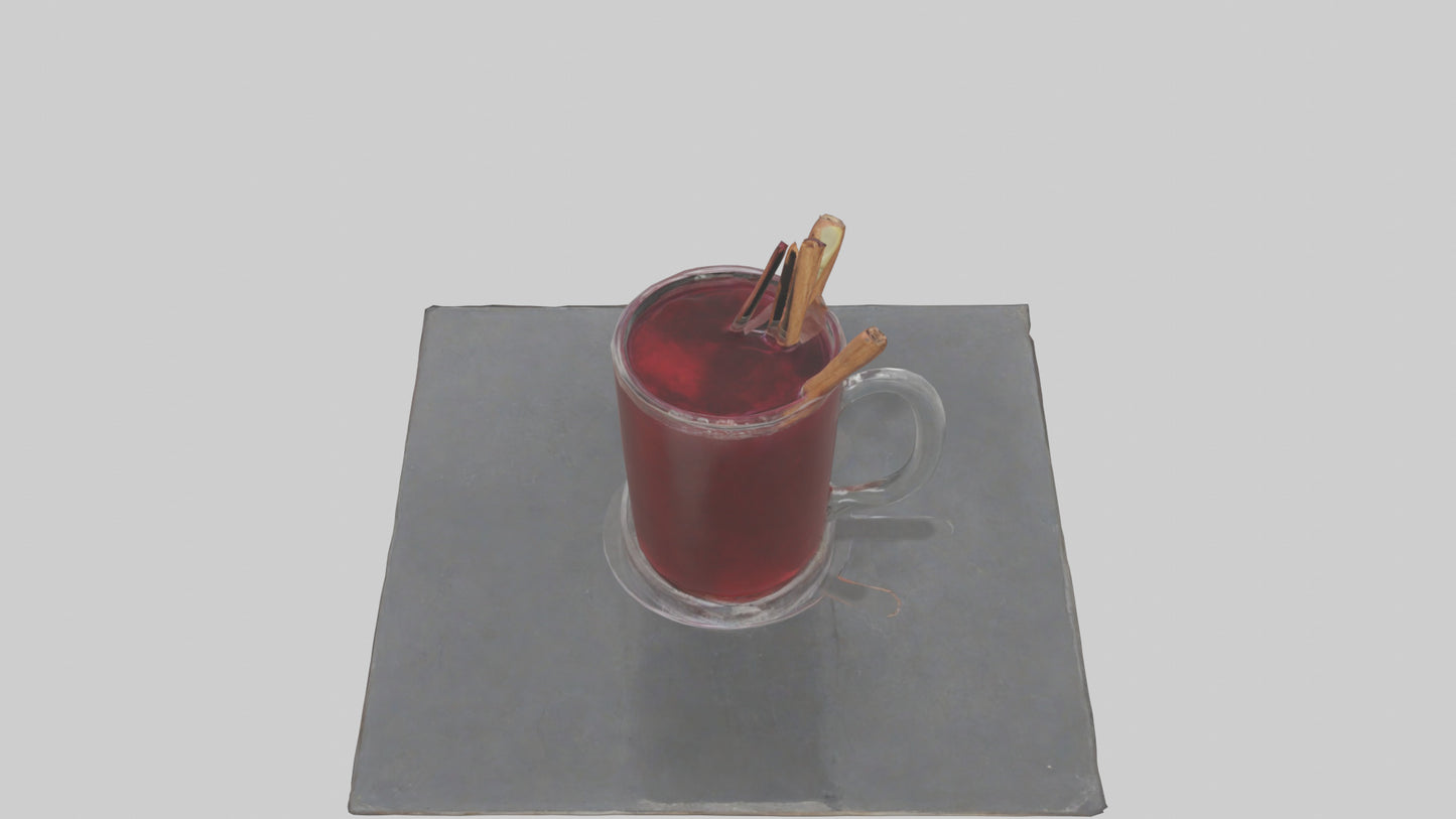 Hot wine punch model VR / AR / low-poly