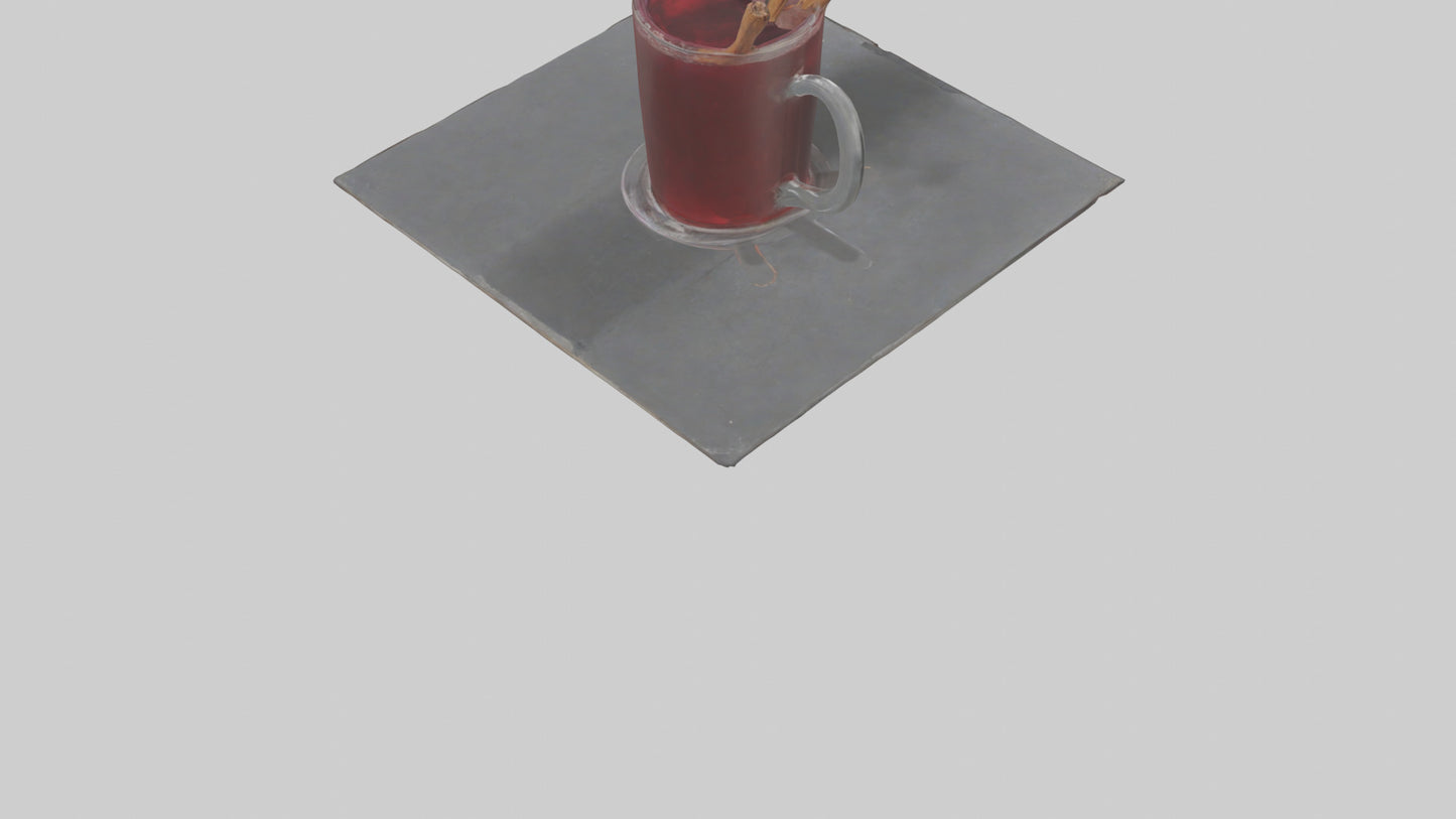 Hot wine punch model VR / AR / low-poly