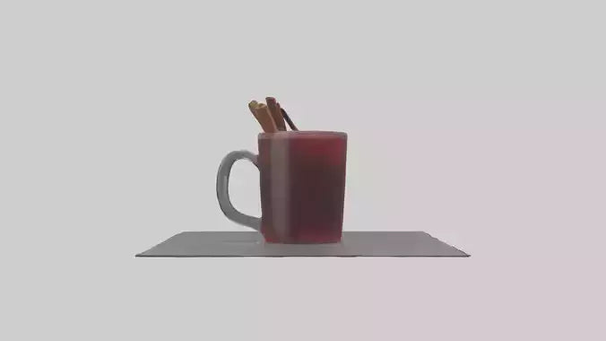 Hot wine punch model VR / AR / low-poly