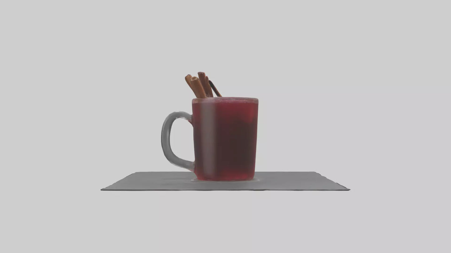 Hot wine punch model VR / AR / low-poly