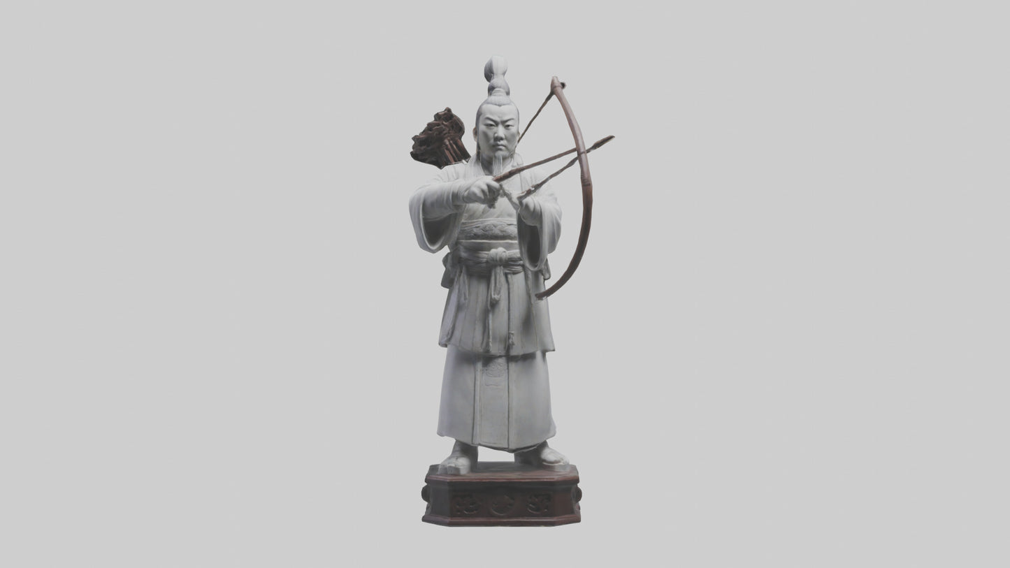 3D model Hou Yi statue model VR / AR / low-poly