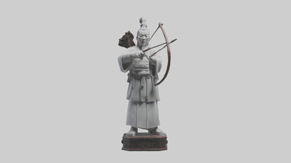 3D model Hou Yi statue model VR / AR / low-poly
