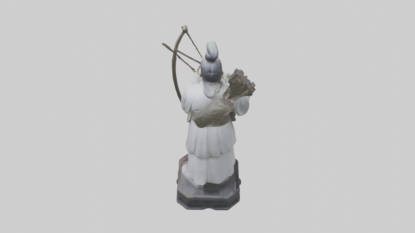 3D model Hou Yi statue model VR / AR / low-poly
