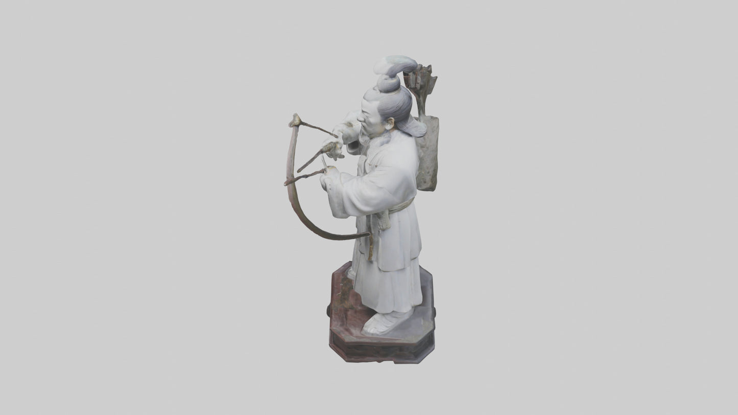 3D model Hou Yi statue model VR / AR / low-poly