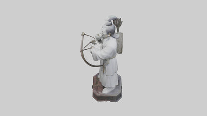 3D model Hou Yi statue model VR / AR / low-poly
