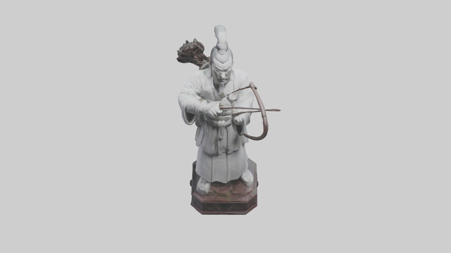 3D model Hou Yi statue model VR / AR / low-poly