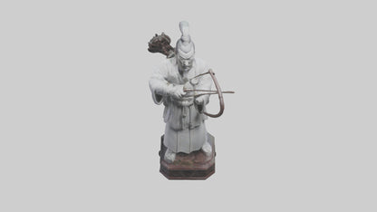 3D model Hou Yi statue model VR / AR / low-poly