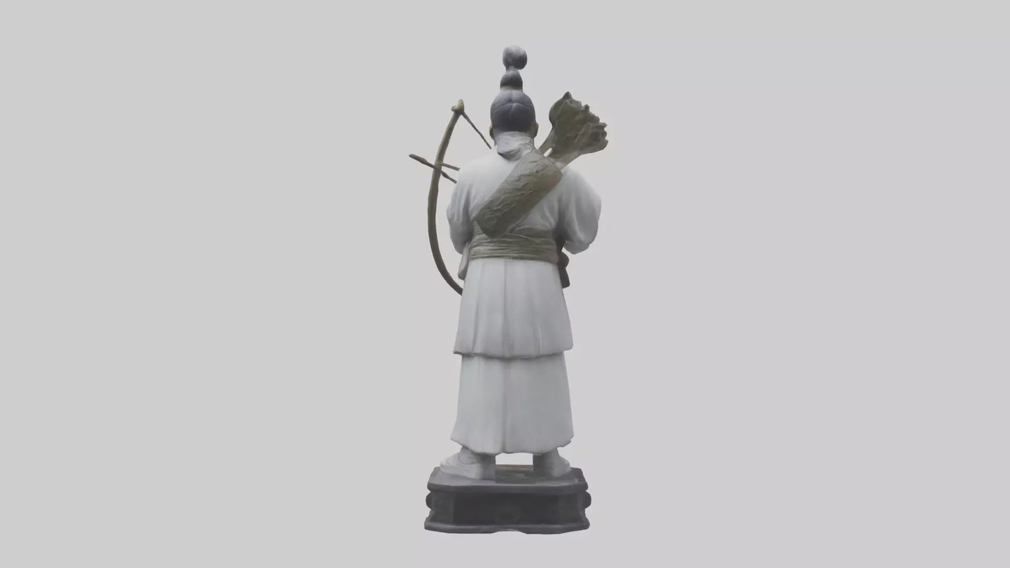 3D model Hou Yi statue model VR / AR / low-poly
