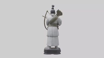 3D model Hou Yi statue model VR / AR / low-poly