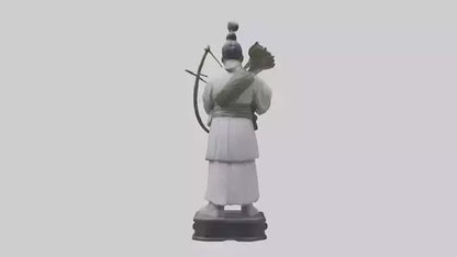 3D model Hou Yi statue model VR / AR / low-poly
