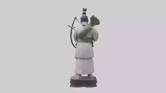 3D model Hou Yi statue model VR / AR / low-poly