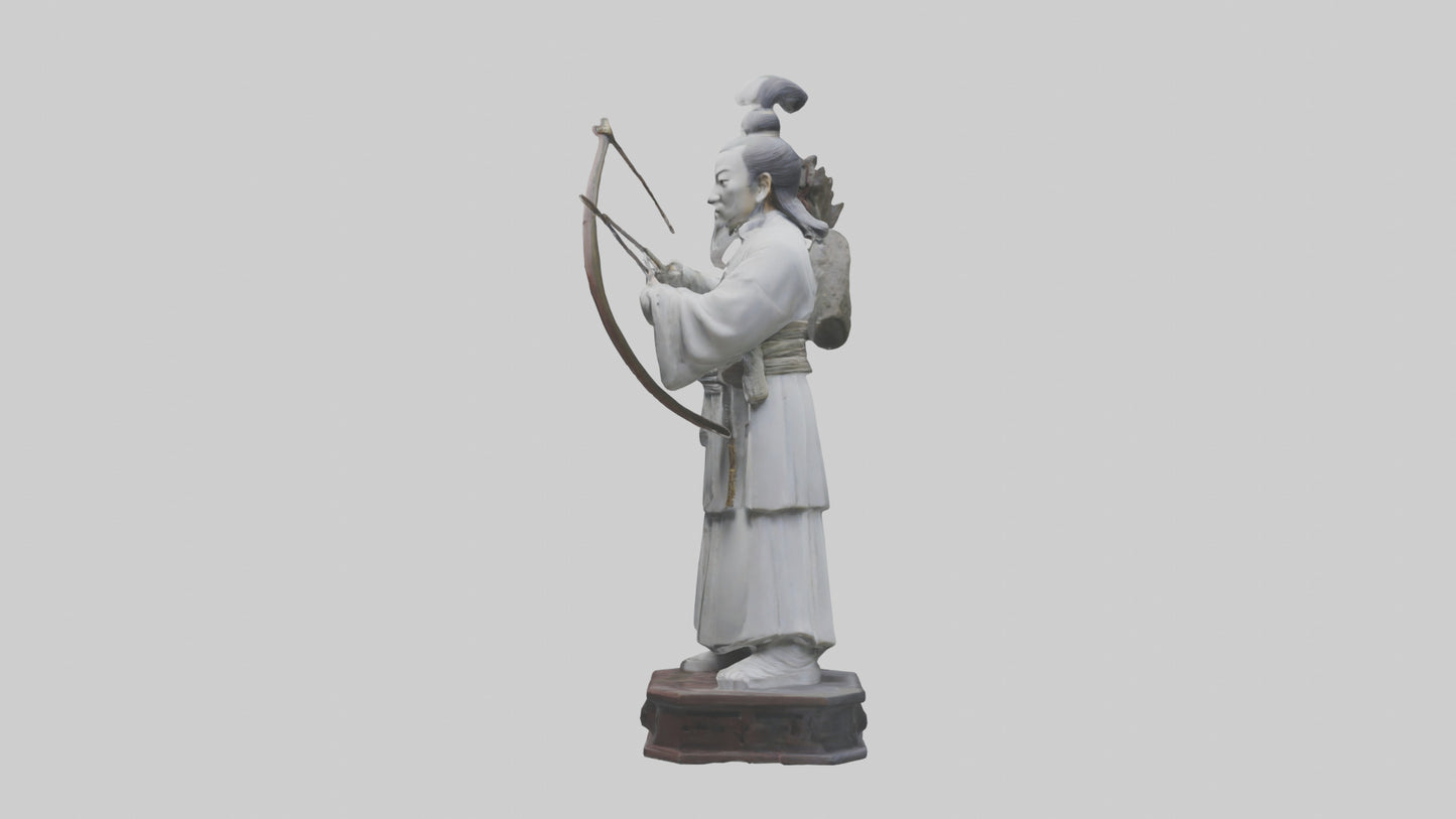3D model Hou Yi statue model VR / AR / low-poly