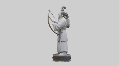 3D model Hou Yi statue model VR / AR / low-poly