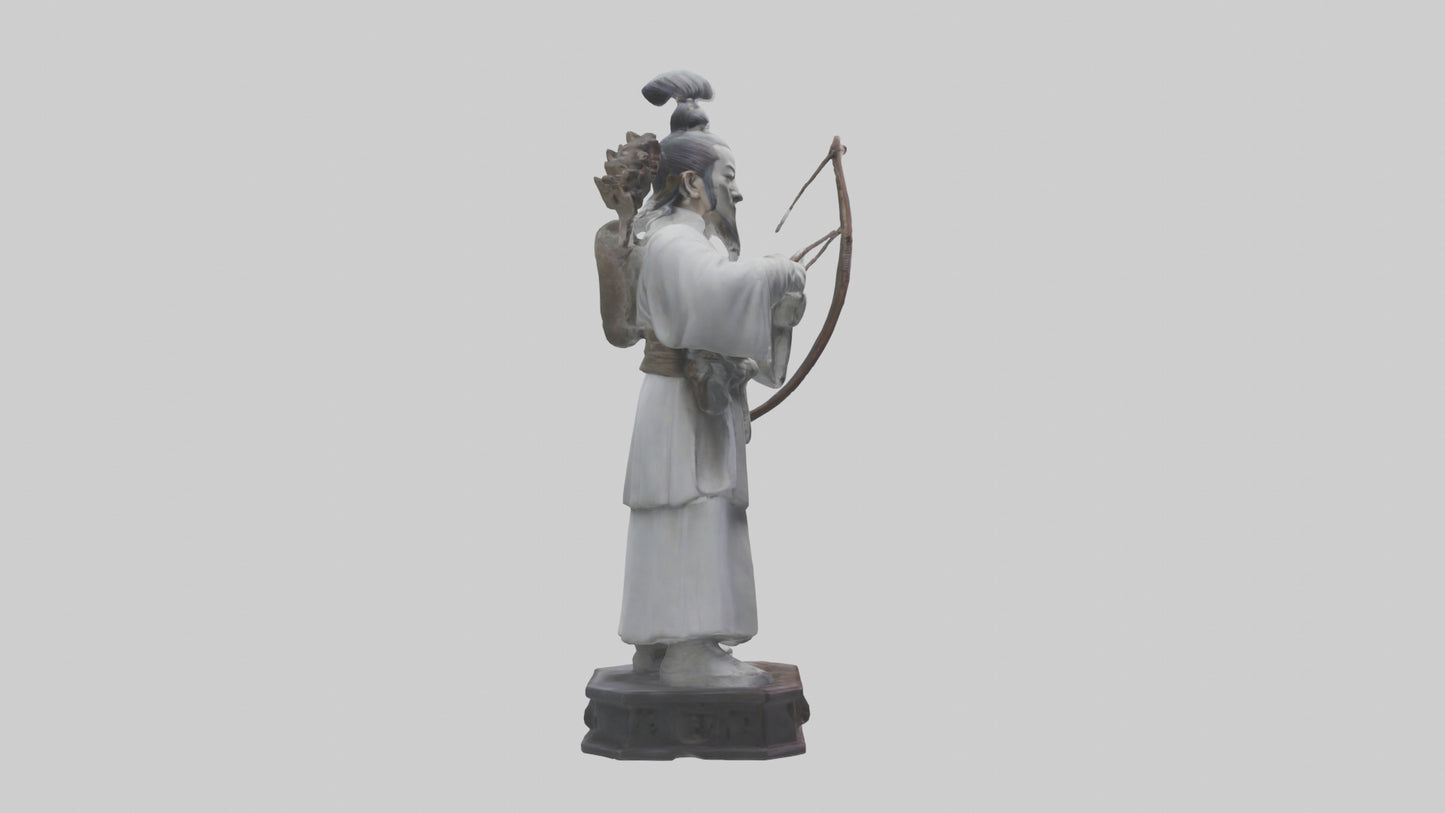 3D model Hou Yi statue model VR / AR / low-poly