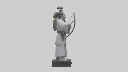 3D model Hou Yi statue model VR / AR / low-poly