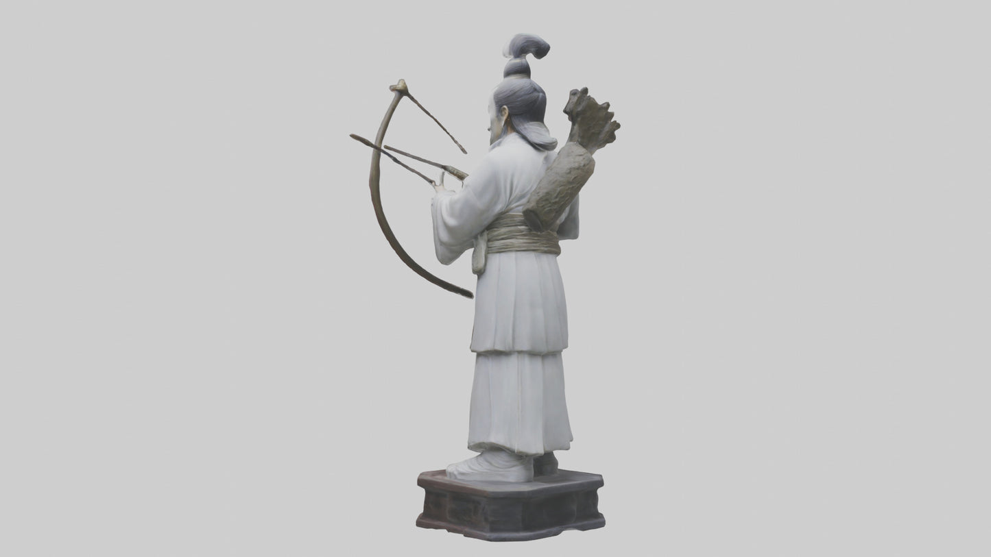 3D model Hou Yi statue model VR / AR / low-poly