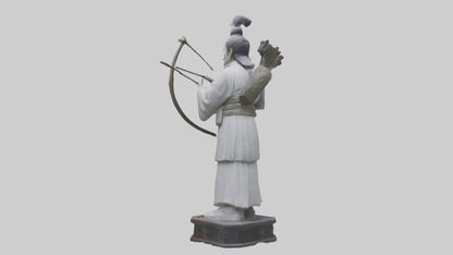 3D model Hou Yi statue model VR / AR / low-poly