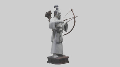 3D model Hou Yi statue model VR / AR / low-poly