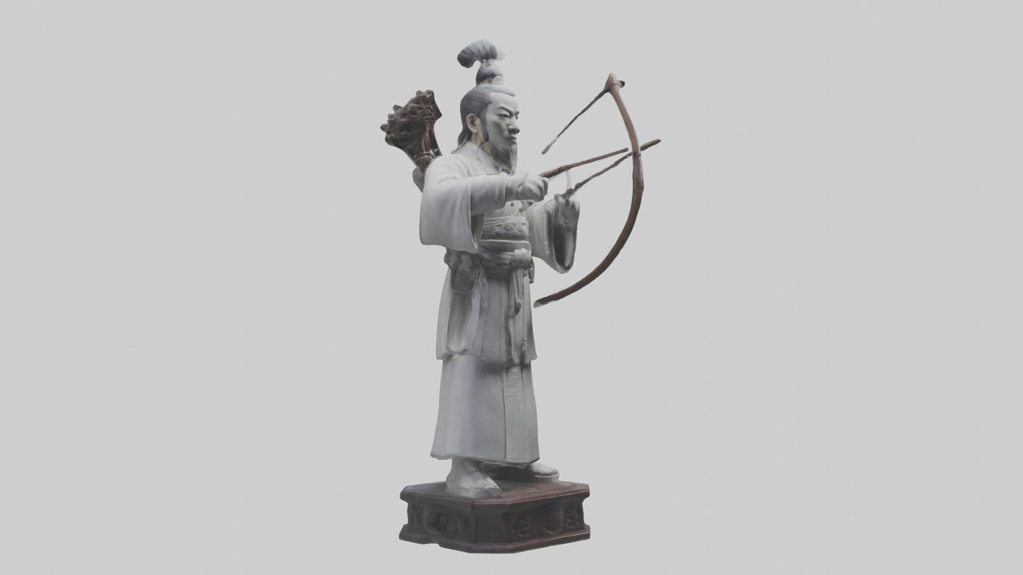 3D model Hou Yi statue model VR / AR / low-poly