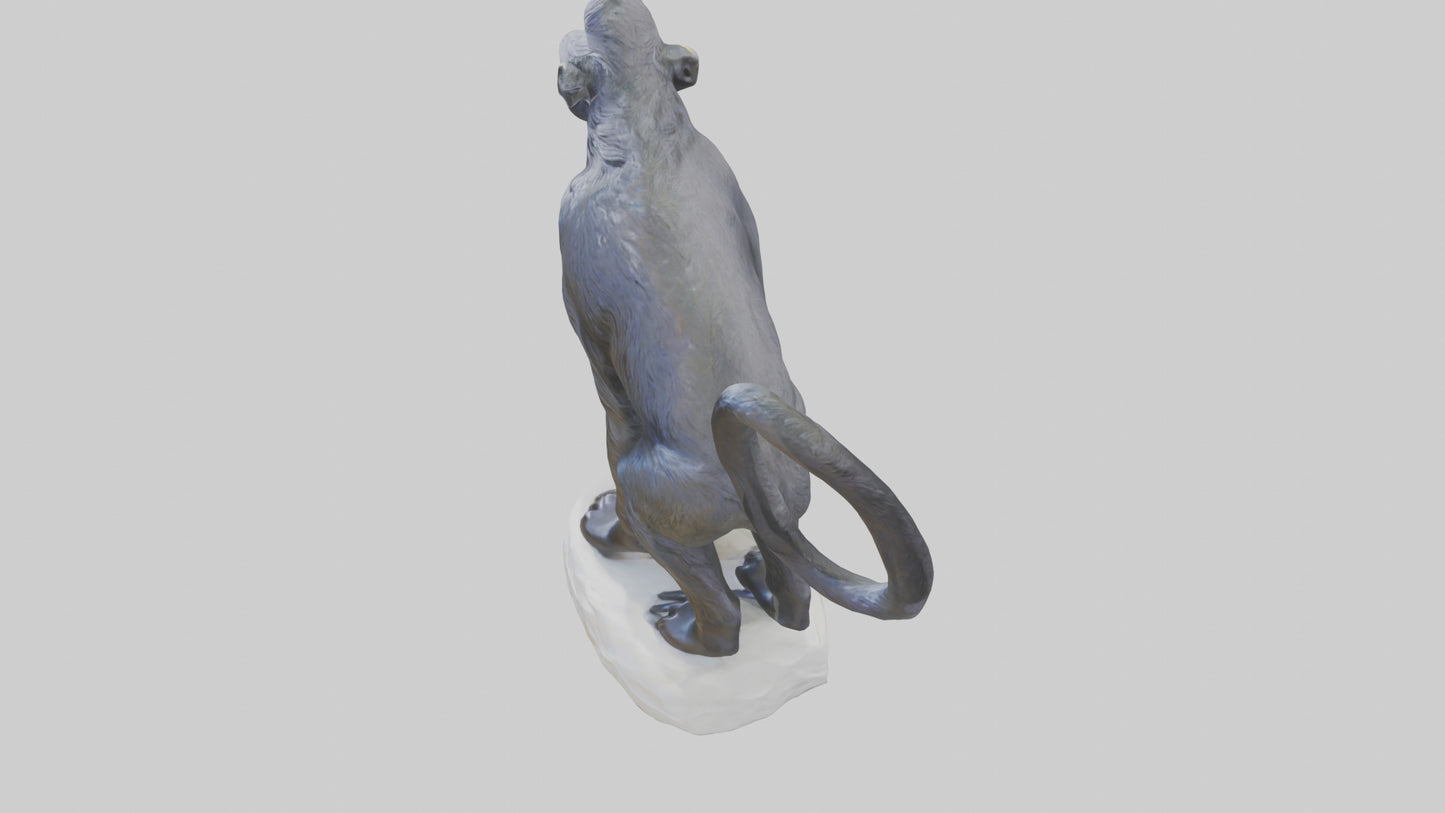 3D model Howler Monkey statue model VR / AR / low-poly