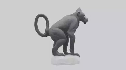3D model Howler Monkey statue model VR / AR / low-poly