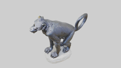 3D model Howler Monkey statue model VR / AR / low-poly