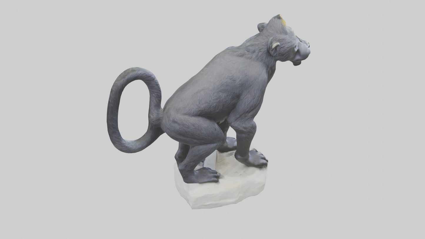 3D model Howler Monkey statue model VR / AR / low-poly