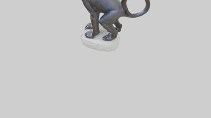 3D model Howler Monkey statue model VR / AR / low-poly