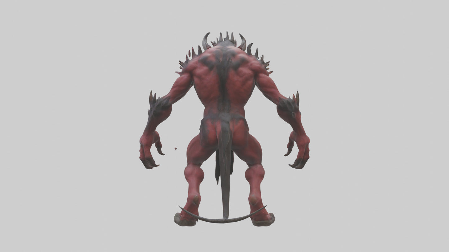 3D model Howling demon model VR / AR / low-poly