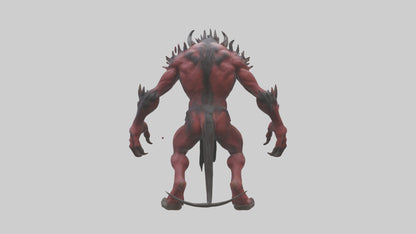 3D model Howling demon model VR / AR / low-poly