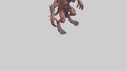 3D model Howling demon model VR / AR / low-poly