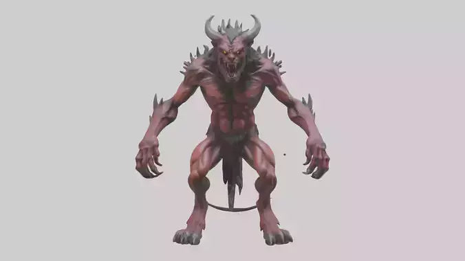 3D model Howling demon model VR / AR / low-poly